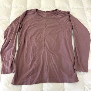 Athlete Mauve Long Sleeve Athletic Top L